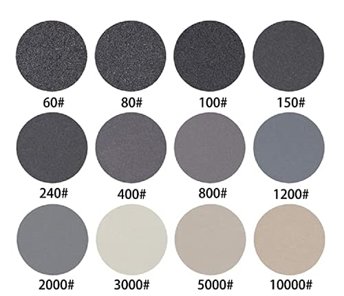 Conjunto de 121 peças de lixa molhada e seca, disco de lixa com almofada de lixa para reparo de faro