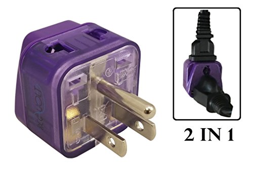 Regvolt AC Power Travel Adapter Plug for USA US Canada South & North