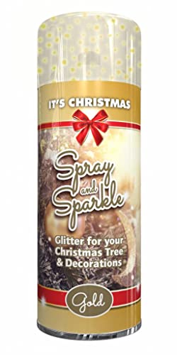 Classic Signature - 6 X Glitter Christmas Gold Spray Paint 200Ml Decorative, Creative, Dazzling Effect To Your Hobby Art And Craft Use