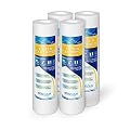 1M-4PK 1-Micron Sediment Water Filter Cartridge WELL-MATCHED with P5, AP110, WFPFC5002, CFS110, RS14, WHKF-GD05, 4-Pack