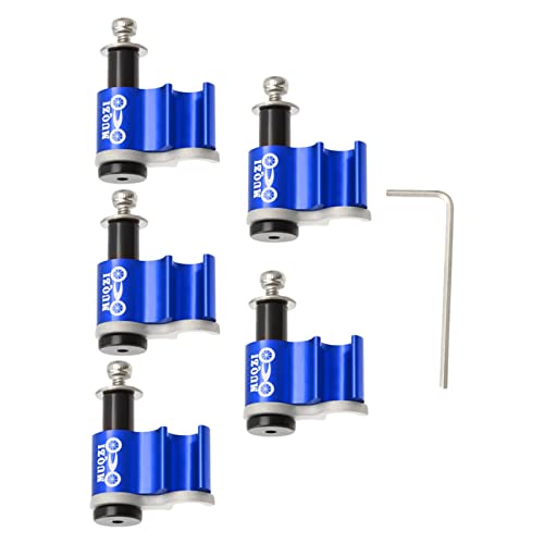 Generic 5個セット バイクホースアダプター 軽量 ブレーキチューブ フレーム固定 変換シート ワイヤートラップ 耐錆 アルミ合金 スチールロック 自転車用に適用, 青