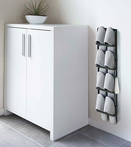 Amazon 下駄箱扉 引っ掛け式スリッパラック モノトーン スリッパ掛け スリッパ置き 靴べら ラック スリッパ 靴箱 シューズ クローク フック 省スペース シンプル 取り付け簡単 収納 雑貨 日用品 玄関収納 ブラック スリッパラック オンライン通販