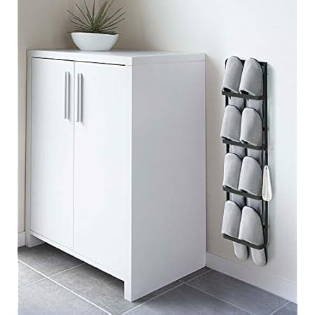 Amazon 下駄箱扉 引っ掛け式スリッパラック モノトーン スリッパ掛け スリッパ置き 靴べら ラック スリッパ 靴箱 シューズ クローク フック 省スペース シンプル 取り付け簡単 収納 雑貨 日用品 玄関収納 ブラック スリッパラック オンライン通販