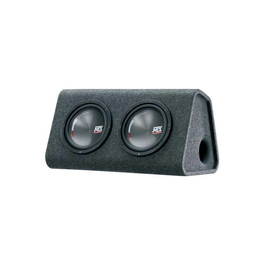 Caisson de grave - MTX AUDIO - Actif reflex avec double subwoofers 20cm - Ampli Classe-D 240Wrms - Filtre actif - Télécommande