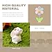 FSTURIOS 7PCS Cute Car Rearview Mirror Accessories, Funny Bunny Figurine Shaking Spring Flower Dashboard Decor, Bobblehead Flowers Charm Cute Resin Ornament for Car Home Office