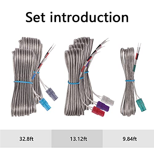 Replacement Speaker Wires for Samsung AH81-02177B HT-C5200 HT-C5500 HT-C5530W HT-C5550W HT-C5900 HT-C6600 HT-C6730W HT-D5100K HT-D550 HT-D553 HT-D555 HT-D5300 HT-E3500 HT-F4500 Home Theater System