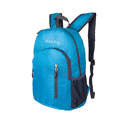 Mountop Outdoor Lightweight Foldable Water Resistant Backpack For Travel Hiking Riding - Blue #TOP1