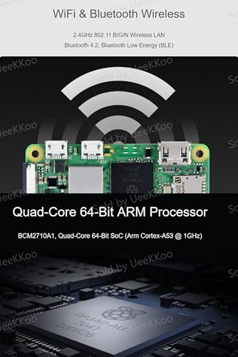 Image of Pi Zero 2 W Basic Kit with Pre Soldered Header Raspberry Pi Zero 2 W + Pi Zero 2W Case + Mini HDMI to HDMI Adapter + Micro USB+OTG Cable, Five Times Faster, Quad-core ARM Processor (5 Items)