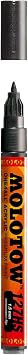 Molotow ONE4ALL Acrylic Paint Marker, 1.5mm, Metallic Black, 1 Each (127.501)