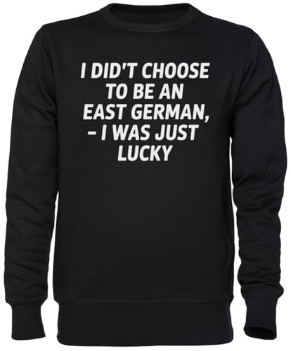 Sweat-shirt East German Noir jersey unisexe aux finitions soignées premium