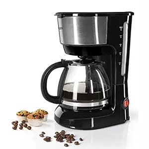 Glen Drip Coffee Maker Machine | Coffee Brewer Machine for Home & Office 750 ML | Anti-drip system 600 W | 6 Cups Drip Coffee Maker (9052CM) Made of ABS Plastic