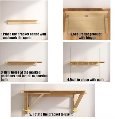 Table à manger suspendue et pliable pour petit appartement - 5