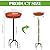 YALINKA 35.5In Freestanding Birdbaths Bowl Outdoor, Standing Garden Bird Bath Bird Feeder Bowl with Metal Stake, Detachable Decoration Spa Birdfeeder for Garden Patio Yard Lawn, 4 Spiky Feet (B)