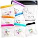mumi Pill Pouch Set | 7 Reusable Pill Pouches, 3x3 inches | Large Exterior Zipper Pouch, 2 x 4.5 x 5.5 inches | Organize Pills and Small Items | Labelled and Color-Coded Pill Containers
