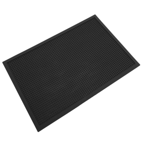 Paillasson noir 60x40cm en PVC absorbant et antidérapant Vaguelly