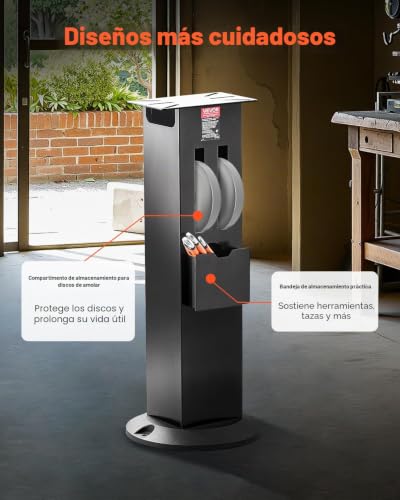 Soporte para amoladora de banco VEVOR contra vibraciones con base estable de suelo 6