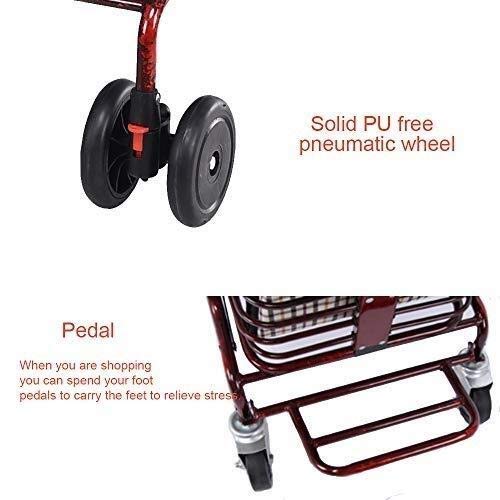 Andador Para Personas Mayores Rollator Andador Plegable De 4 Ruedas - Andador Para Personas Mayores - Carrito De Compras Plegable - Para Adultos, Personas Mayores, Personas Mayores Todo Está Bien Cóm