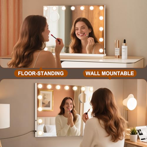 Espejo de Vanidad con Luces y Bluetooth, 23"x18" miniatura 6