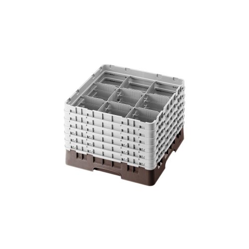 Camrack Glass Rack, W/6 Extenders, Full Size, 9 Compartments, 5-7/8'' Max. Dia., 11-3/4'' Max. (2 Pieces/Unit)