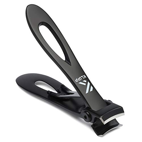 Toenail Clippers for Thick Toenails – KLIPP 15 mm Wide Jaw Thick Fingernail and Toenail Cutter with Curved Stainless-Steel Blades for Seniors – Podiatry Tool for Manicure Pedicure Toe Nail Care