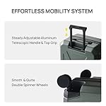 NINETYGO Carry On Luggage 22x14x9 Airline Approved, Carry On Suitcase with Smooth Double Spinner Wheels, Hard Shell PC+ABS Suitcase Carry-On, Lightweight Travel Luggage, TSA Approved (Black, Sahara) - Image 5