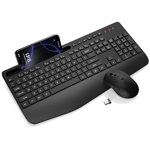 Wireless Keyboard and Mouse Combo - Full-Sized...