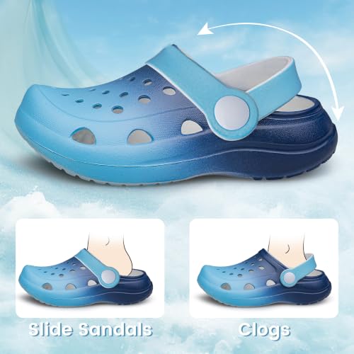 Image of vibdiv Boys Girls Clogs Kids Garden Shoes Unisex Child Cartoon Slides Sandals Beach Slipper Indoor Outdoor(Toddler /Little Kids /Big Kids)
