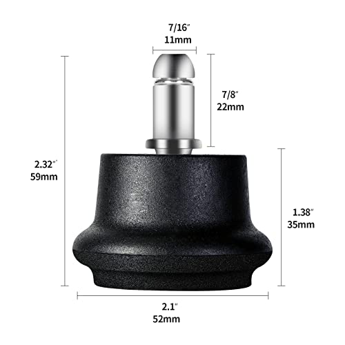 Uvce Bell Glides Replacement Office Chair Wheels Stopper Office Chair Swivel Caster Wheels To Fixed Stationary Castors With Separate Self Adhesive Pads, 5 Pieces #TOP1