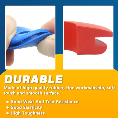 Image of 100pcs Glad Hand Seals Rubber 50pcs Red & 50pcs Blue | Truck Gladhand Seals, Polyurethane Seal Round Washers Grommets Gaskets, for Semi Trucks Trailers Tractors, Parts Number 10028
