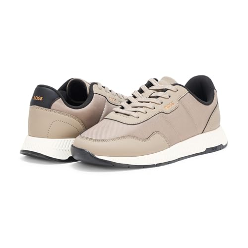 Image of BOSS Men's Leather Mix Low Top Sneaker