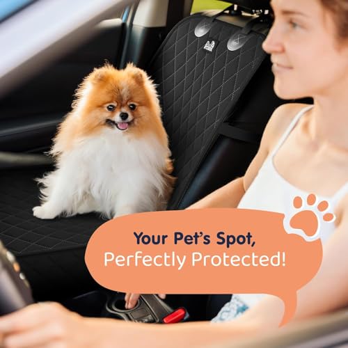 Image of Front Seat Dog Cover for Car, Truck & SUV - Waterproof, Non-Slip Pet Car Seat Cover for Dogs - Durable, Clean, Front Passenger Seat Protector for Pets & Vehicles. (1, Black)