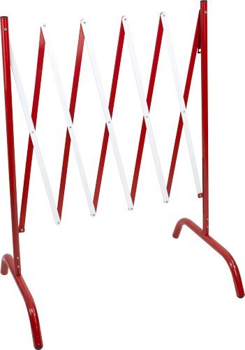 Barrière de chantier extensible droite - Rouge/Blanc - 8000257 | Barrière extensible droite Novap - Rouge/Blanc