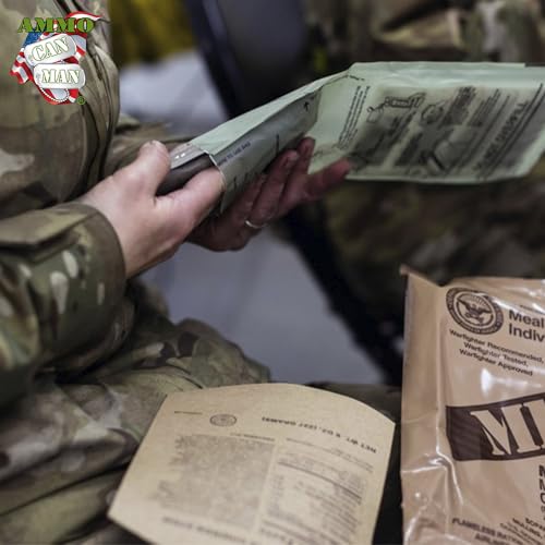 MRE Ready to Eat Meals - Emergency Food Kits, Pack Of 6 w/Entrees, Dessert, Flameless Heater & Accessories – Emergency Meals For Camping Hiking & Other Outdoor Activities