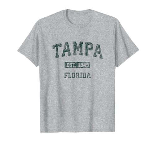 Tampa Florida FL Vintage Athletic Sports Design T-Shirt