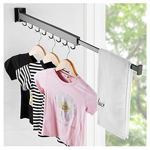 Porte-vêtements rétractable en aluminium double section pour un séchage modulable