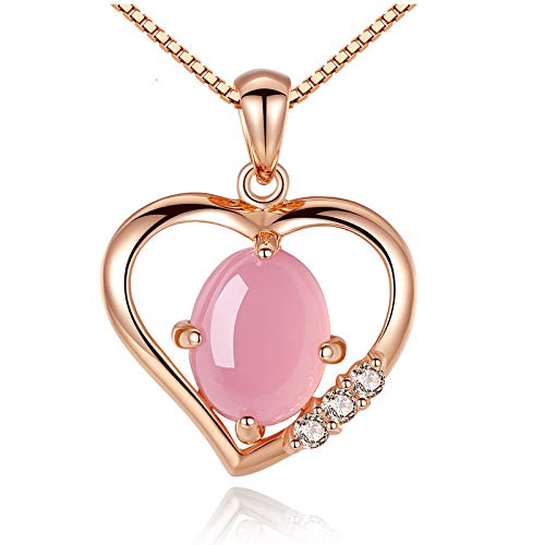 Ringen Fashion 18K złoty naszyjnik klasyczne naszyjniki w kształcie serca wisiorki z różowym kamieniem kolor srebrny łańcuszek kobiety prezent