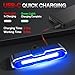Bike Tail Light Powerful 110 Lumens - Bicycle Light 5 Modes Red/Blue, Waterproof IP64, Rechargeable USB-C, Quick Release Brackets for Saddle & Seatpost, DON PEREGRINO B2 Rear Bike Light