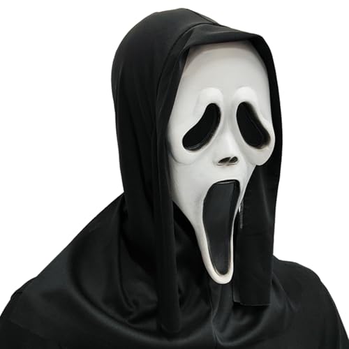 Kuataty Masken Horror Latex Maske für Herren und Damen, Gruselige Masken Kostüm für Halloween Party, Maskenball, Fasching, Karneval