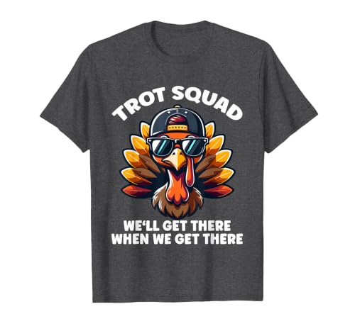 Thanksgiving Turkey Running Outfit Gear Costume Turkey Trot T-Shirt, Men, Dark Heather Grey, XX-Large