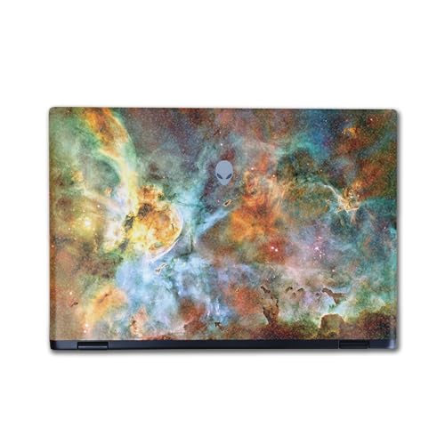Image of Glossy Glitter Laptop Skin Compatible with Alienware M16 R2 (2024) - Space Cloud - Premium 3M Vinyl Protective Wrap Decal Cover - Easy to Apply | Crafted in The USA by MightySkins