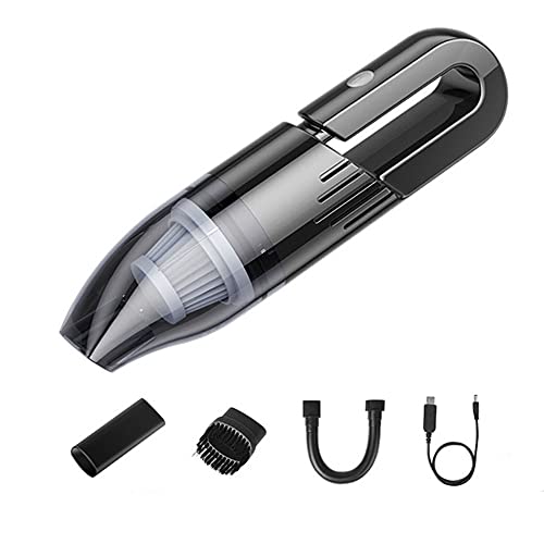 Versión Mejorada Aspiradora de Mano inalámbrica para Coche, Mini portátil de succión Potente, Recargable, de Alta Potencia, para Uso en húmedo y seco, Ideal para Coche, hogar, coci