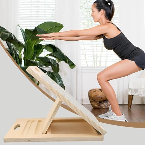 Tabla inclinada plegable de madera para estiramiento de pantorrillas miniatura 6