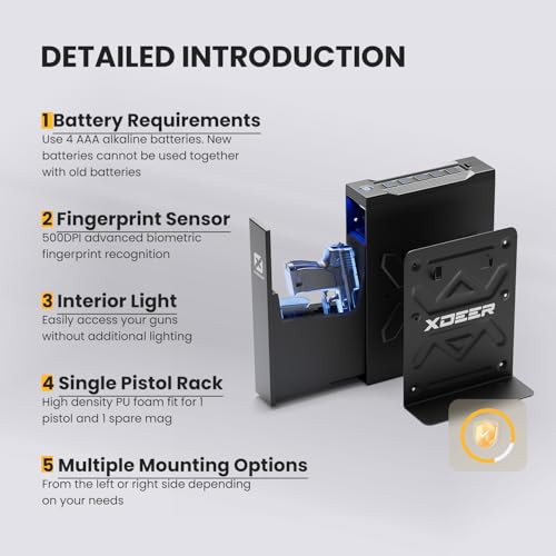 Biometric Gun Safe for Pistols