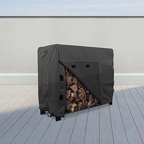 Khomo Gear - Heavy Duty Log Rack Cover - 4 Feet - Panther Series - Black #TOP6