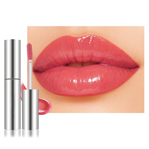 FeiCuiYun Full-On Plumping Liquid Lip Gloss, Pink Hydrating Lip Plumper