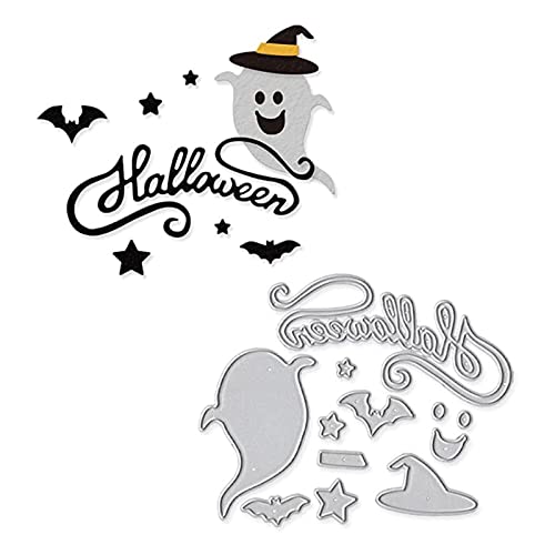 Matrices de découpe pour Halloween 120 x 90 mm en métal pour la fabrication de cartes, le scrapbooking, les albums photo, les décorations en papier gaufré Cover