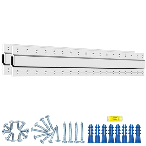 Image of Z-Hanger Picture Hanging Kit 18 Inch - 2 Pairs - Z Bar Clips for Mirror Wall Frame Mounting Hardware,French Cleat Hangers 90 Lbs,Z Bracket Alloy Picture Hangers Kit for Headboard Cabinet,Art