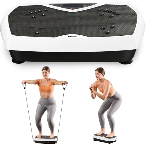 Image of Lifepro HexaPlate Vibration Plate Exercise Machine with Magnetic Acupoints & 9 Presets - Whole Body Vibrating Platform Machine with Resistance Bands - Vibration Plate for Lymphatic Drainage & Home Gym