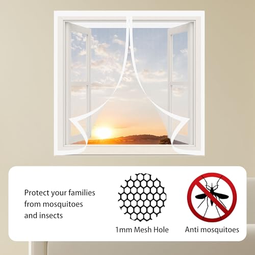 Moustiquaire pour fenetre aimantée sans perçage avec maille fine pour chambre et patio