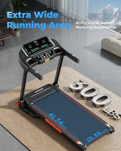 Image of LIJIUJIA Treadmill for Home,Treadmills with 0%-15% Auto Incline,3HP Brushless,300 LBS,LED Display,Pulse Monitor